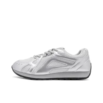DEERWAY Height Increasing Abrasion Resistant Lightweight Low Top Casual Shoes Women's Silver Gray