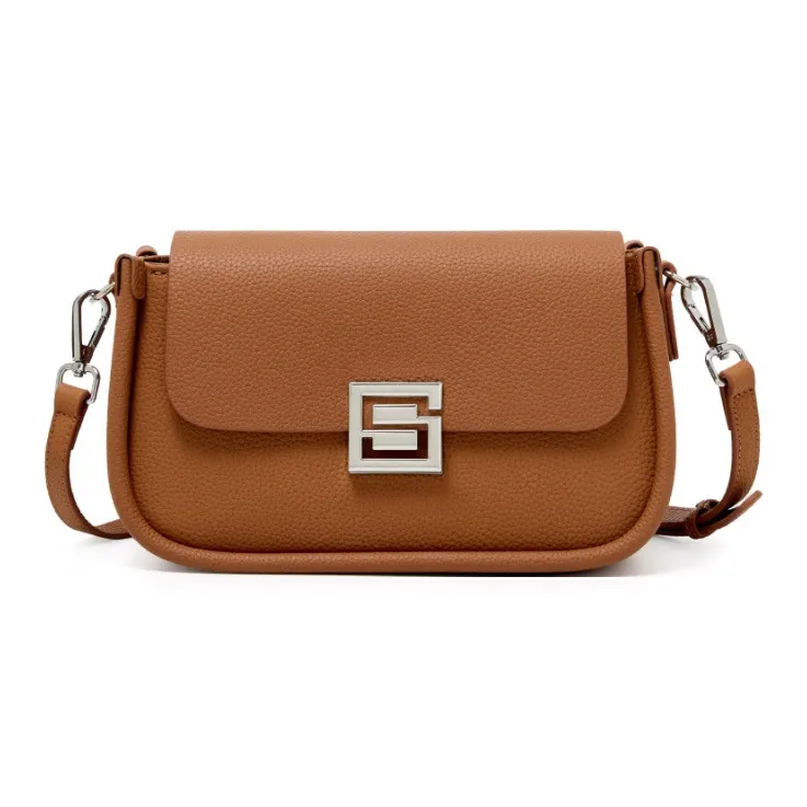 PESASRIE Top Grain Cow Leather Shoulder Bag Women's Multicolor-9