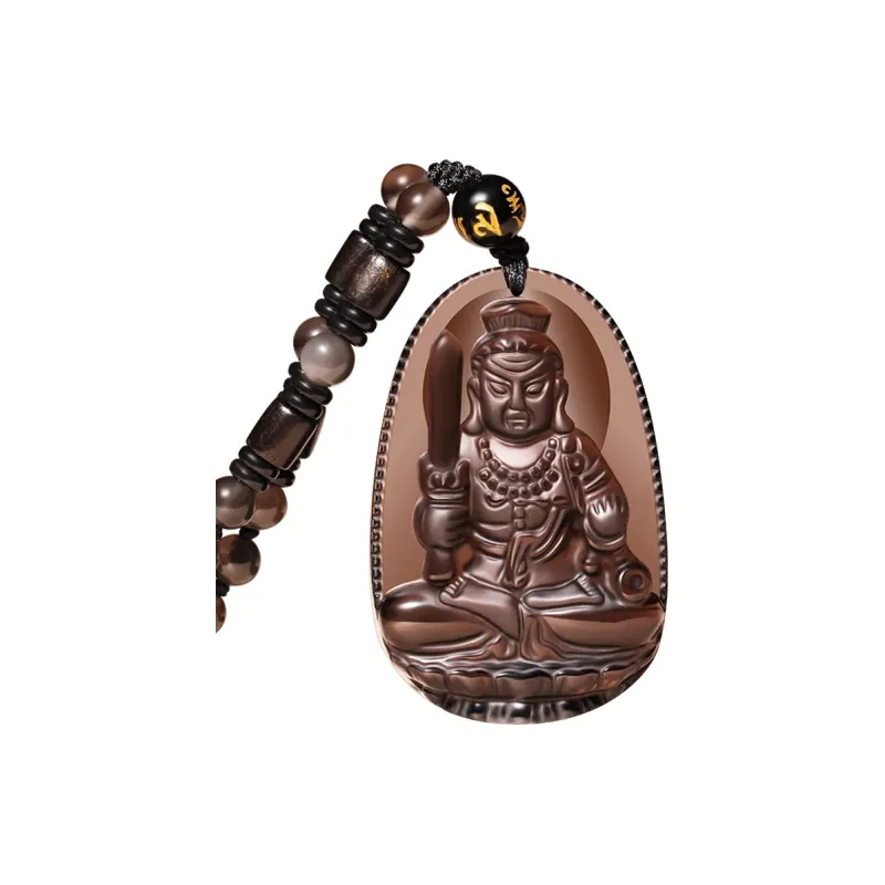 EADDA JEWELRY Natural Obsidian Necklaces Unisex-14