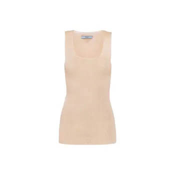 PRADA Sleeveless Ribbed Tank Top