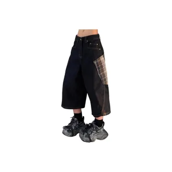 DARK HORSE Denim Shorts Unisex Ink Black