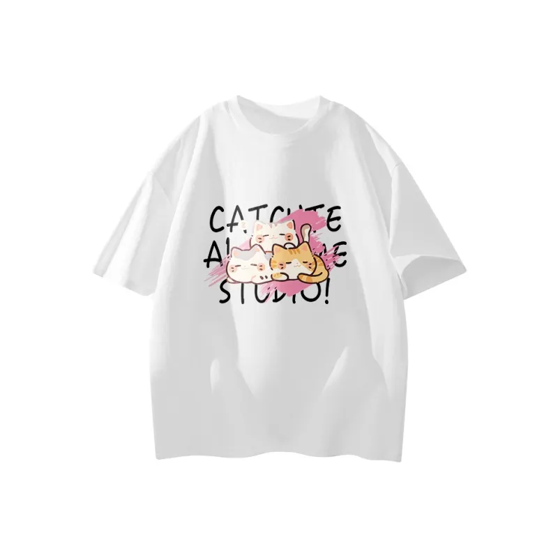 Caramella Drop Shoulder Sleeve T Shirt Unisex Blue-0