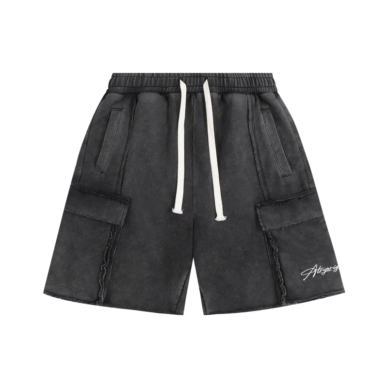 Atry Flower Body LOGO Series Casual Shorts Unisex Black-0