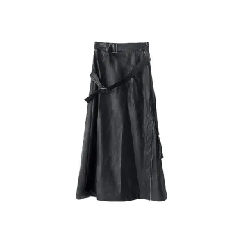 HUANXIANGZHE Skirt Unisex Black