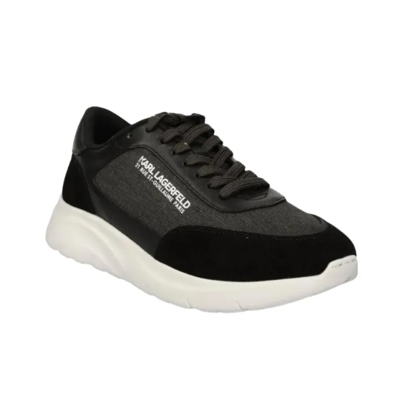 KARL LAGERFELD Serger Low Top Casual Shoes Men's Black-1