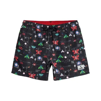 GAILANG Beach Shorts Men's Black Pixel