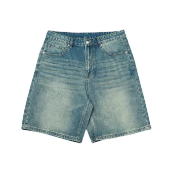 Fingercrox Denim Shorts Unisex Blue