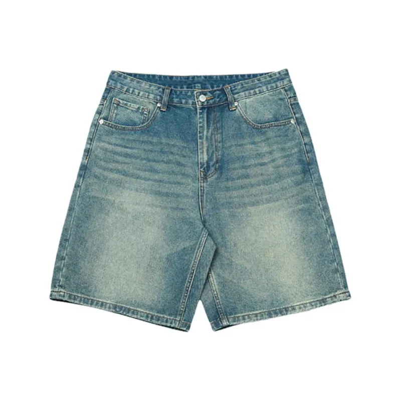 Fingercrox Denim Shorts Unisex Blue-0