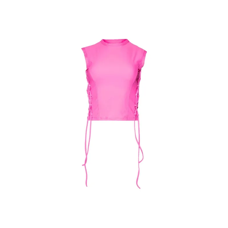 Vetements Tank Top With Laces 'Hot Pink'-0