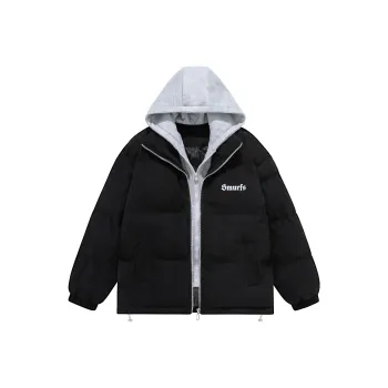 The Smurfs Puffer Jacket Unisex Black