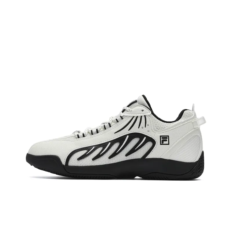 FILA Vintage Collection ADE 2025 Anti Slip Wear Resistant Low Top Casual Shoes Women's White Black-0