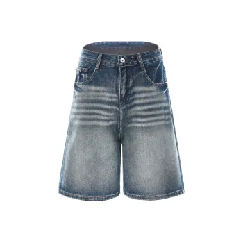 Ghost Mask Denim Shorts Unisex