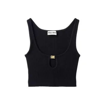 MIU MIU SS24 Tank Tops Women's Black