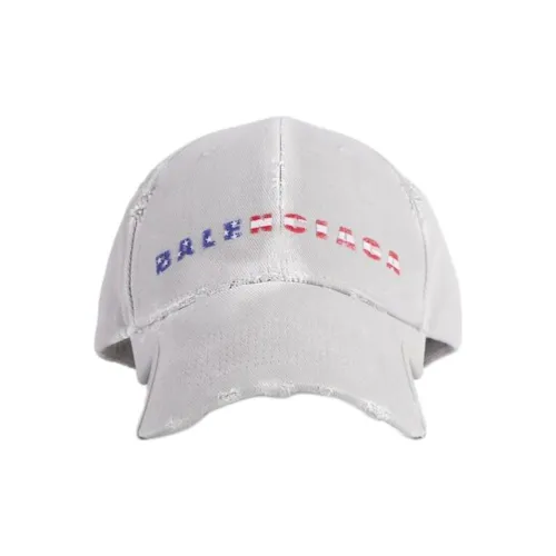 Balenciaga Cotton, Twill, Polyester Baseball Caps Men's White
