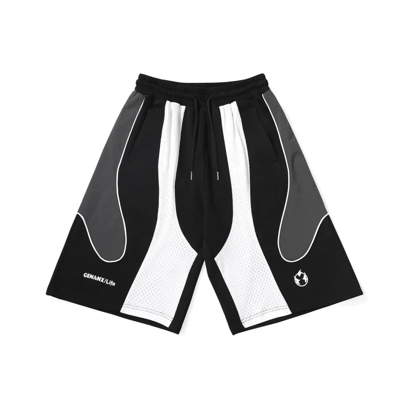 GENANX Casual Shorts Unisex Black-0