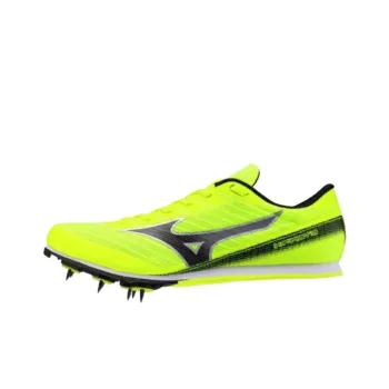 Mizuno X First 3 Cushioning Abrasion Resistant Functionality Fluorescent Yellow Track And Field Shoes Unisex Low Top
