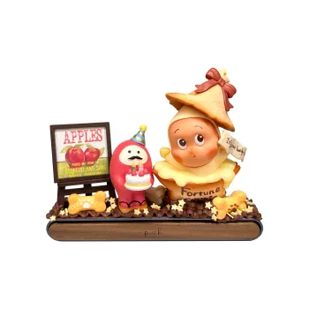 [Set Scenery & Resculpt] POP MART From Stars Collection Car Parking Sign, Small Lucky, Brown Hang Tag Box 11cm