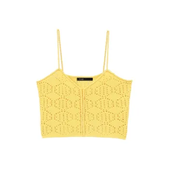 Maje Tank Tops Women's Yellow