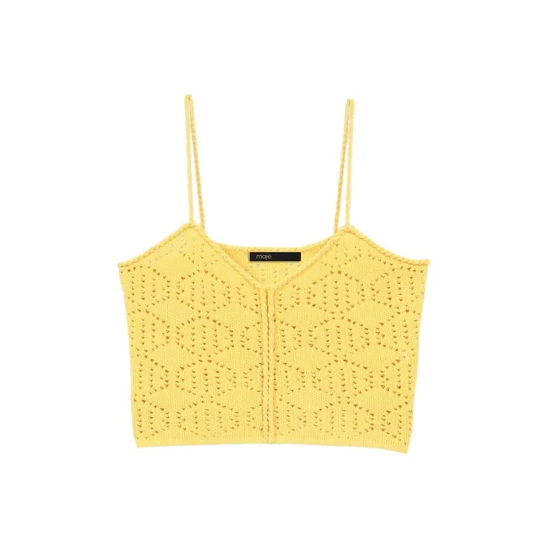 Maje Tank Tops Women's Yellow-0