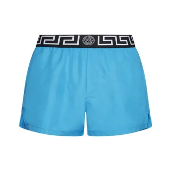 VERSACE Greca Logo Waistband Swim Shorts