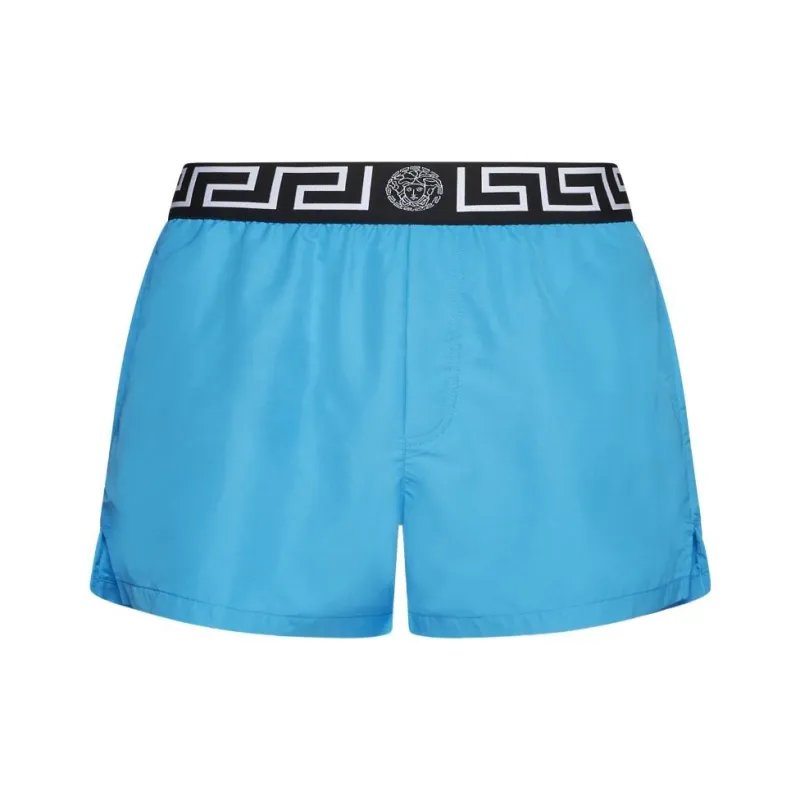 VERSACE Greca Logo Waistband Swim Shorts-0