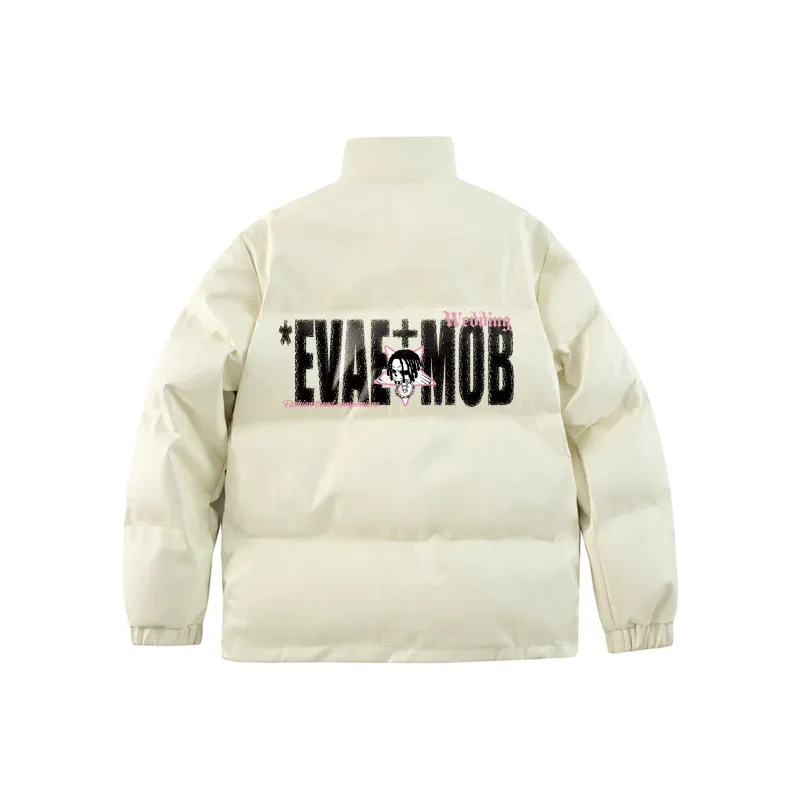 *EVAE+MOB Dreadlocks Model Skull Collection Puffer Jacket Unisex Klein Blue-6