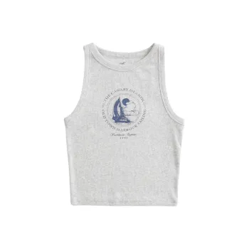 Hollister Tank Tops Women's Light Heather Gray