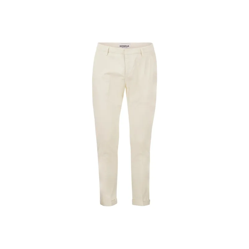 Dondup Mid Rise Straight Leg Trousers-0