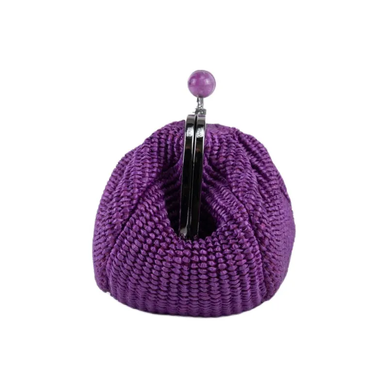 WEEKEND MaxMara Pasticcino Raffia One Shoulder Clutch Trumpets Women's Iris Color-1