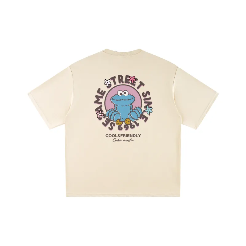 SESAME STREET [Cookie Monster Collection] Short Sleeved T Shirts Unisex-4