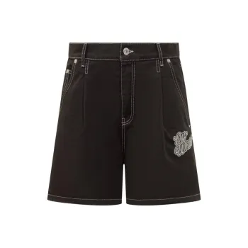 OFF WHITE Embroidered logo Denim Shorts