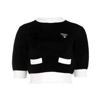 PRADA Crop Tops Women's Black