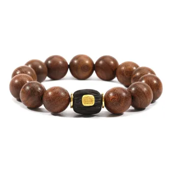 MUUSI Golden Sandalwood Bracelets Unisex