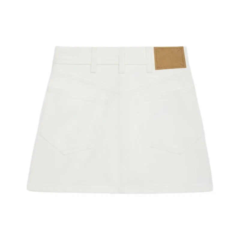 CELINE SS25 Denim Short Skirts Women's White-1