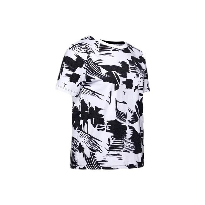 Under Armour T Shirt Women's Black And White Print-0