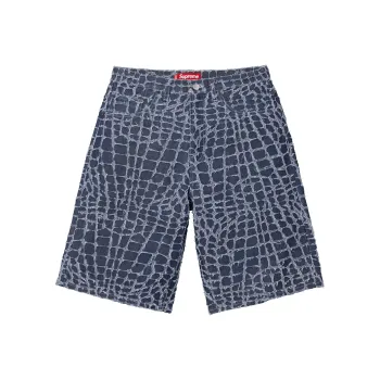 Supreme Frayed Croc Baggy Denim Short