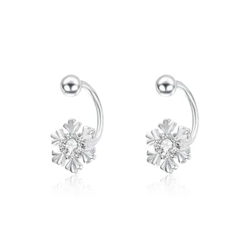 Love Link 999 Fine Silver Earrings Women's