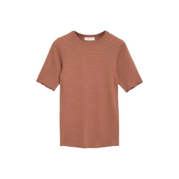 Anine Bing Caitlyn Crepe textured T shirt