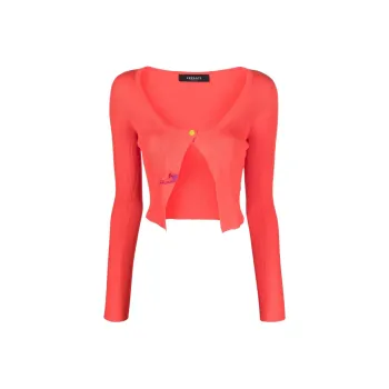 VERSACE SS22 Crop Top Women's Red