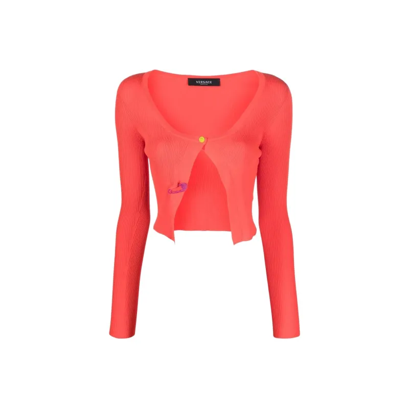 VERSACE SS22 Crop Top Women's Red-0