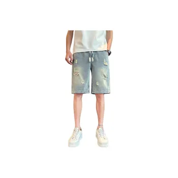 YOFVV Denim Shorts Unisex Light Yellow