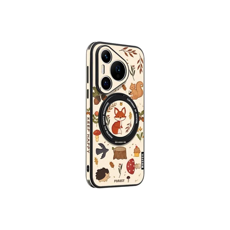 Marsfield Acrylic Material 360 Rotating Magnetic Stand Case 'Forest Tale' Phone Cases Compatibility Huawei P70/P70 Pro-0
