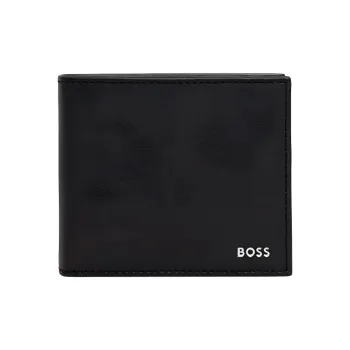 HUGO BOSS Sheepskin Wallet Medium Size Men's Black