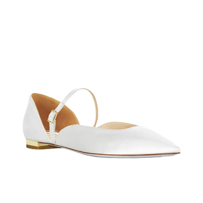 AQUAZZURA Bellezza Casual Single Shoes Women's White-2