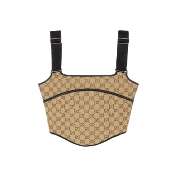 GUCCI Gg Canvas Top Beige/Ebony