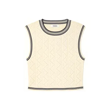 Sandro Knitted Cropped Tank Top