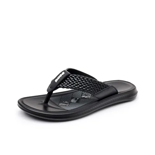 Shiozawa Stitching Quick Dry Flip Flops Men's Black