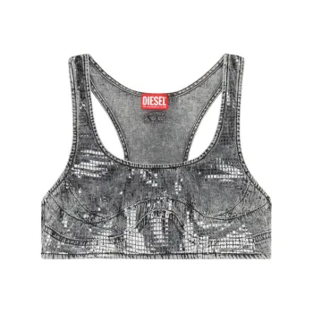 DIESEL De Toppy S Denim Crop Top