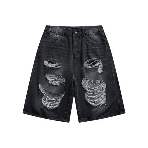 Fakeyoung Denim Shorts Unisex Black