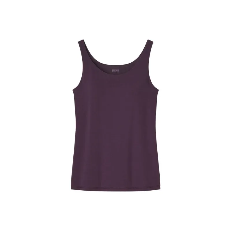 UNIQLO Tank Tops Women's Dark Reddish Purple-0